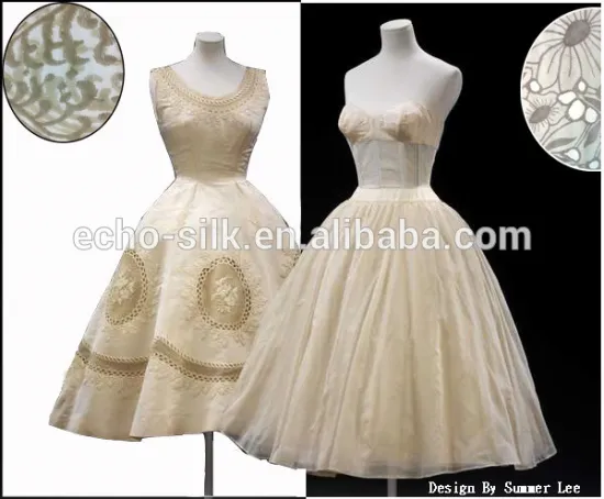 New design,beautiful embroidery silk fabric for high top clothing