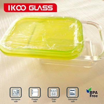 heat resistant oven microwave safe glass food container / storage, box, jar, bin