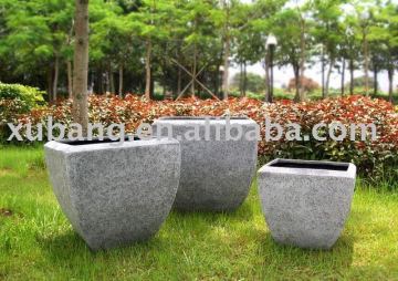 sandstone square garden flower planter pot