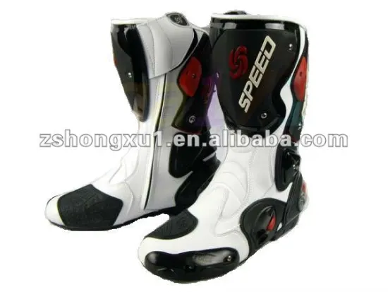 Motorcycle Boots B1001 White