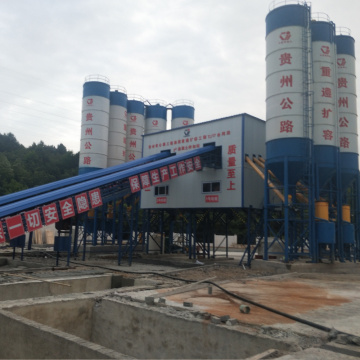 180m3 belt type large concrete batching plant