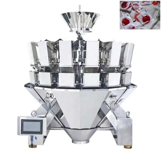 Factory Multihead Weigher for Lollipops: Weighing, Filling, Sealing & Packing in Pillow Bags