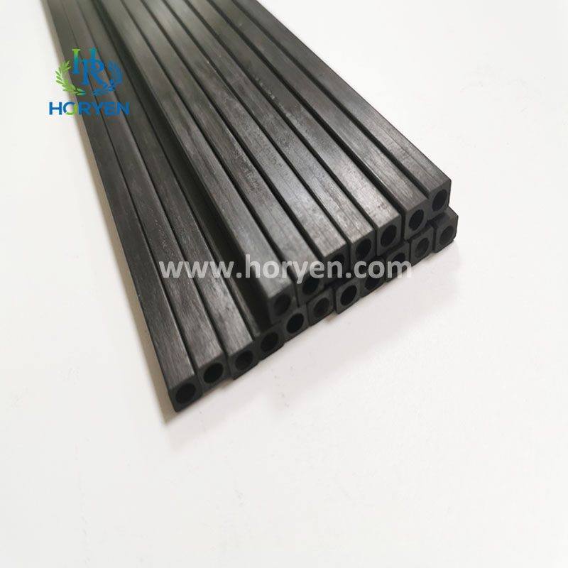 Hot selling black pultruded carbon fiber square pipe