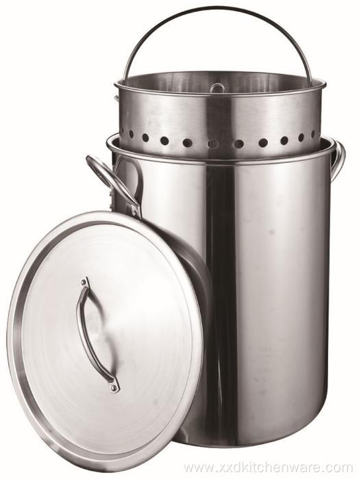 Large capacity stainless steel turkey cookware pot