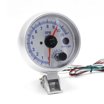 3.75 Inch Car Tachometer: 0-11,000 RPM Dual Pointer Gauge