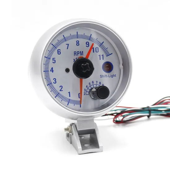 3.75 Inch Car Tachometer: 0-11,000 RPM Dual Pointer Gauge