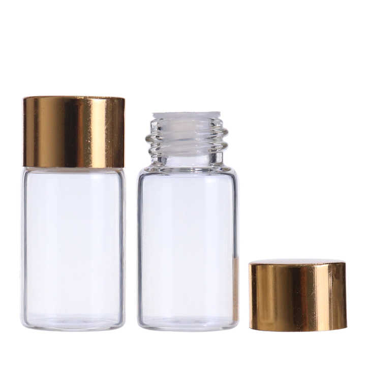 small glass vial with screw cap