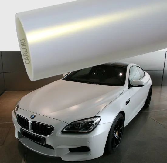 pearl white matte gold car vinyl film