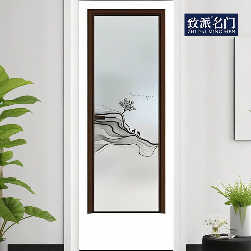 Modern bathroom swing door