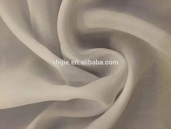 PFD/PFP 100% polyester crepe de chine/polyester silky crepe de chine /White color poly crepe de chine ready for printing