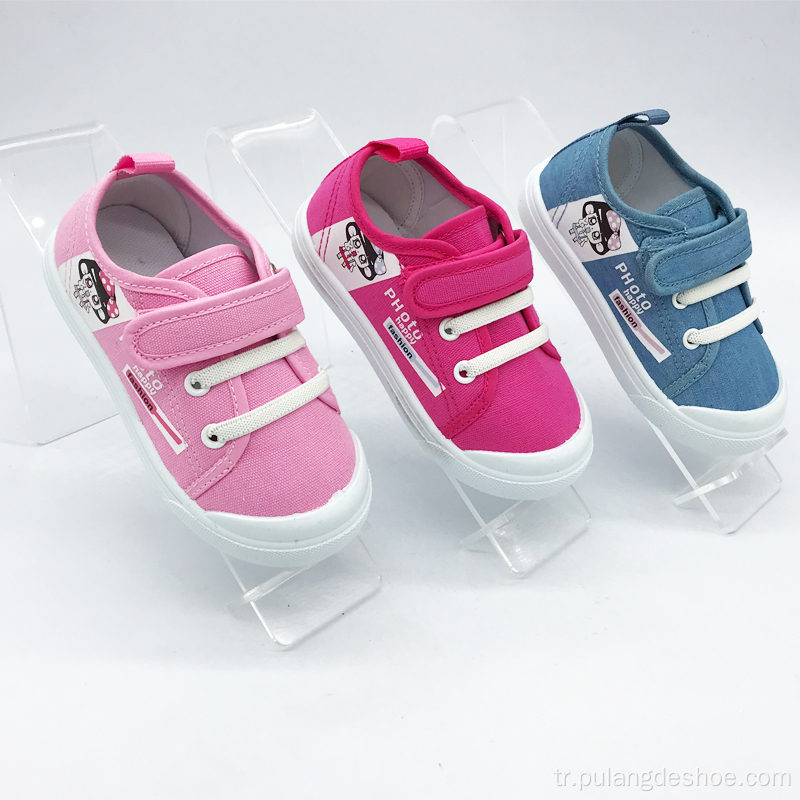 Sıcak satış bebek kız kanvas ayakkabılar