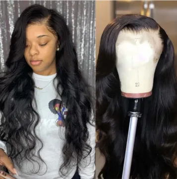 Brazilian Virgin Raw Hair Curly body Wave 150% 180% Pre Plucked Bleached Knot Hair Wigs Human Hair HD Lace Front Wig