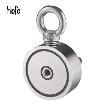 Releasable magnets with countersunk hole and eyebolt