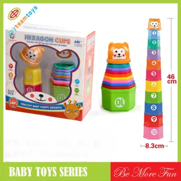 HOT SALE Colorful stacking plastic cup baby stacking cup
