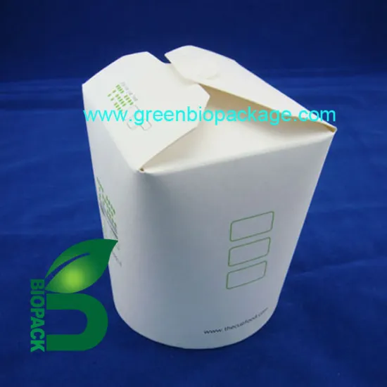 Biodegradble pla coating noodle takeaway box