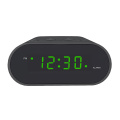 Venta caliente ABS Reloj de escritorio digital Negro Pequeño LED Reloj digital Altavoz Bluetooth con reloj y radio