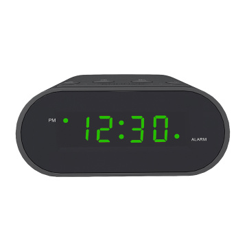 Venta caliente ABS Reloj de escritorio digital Negro Pequeño LED Reloj digital Altavoz Bluetooth con reloj y radio