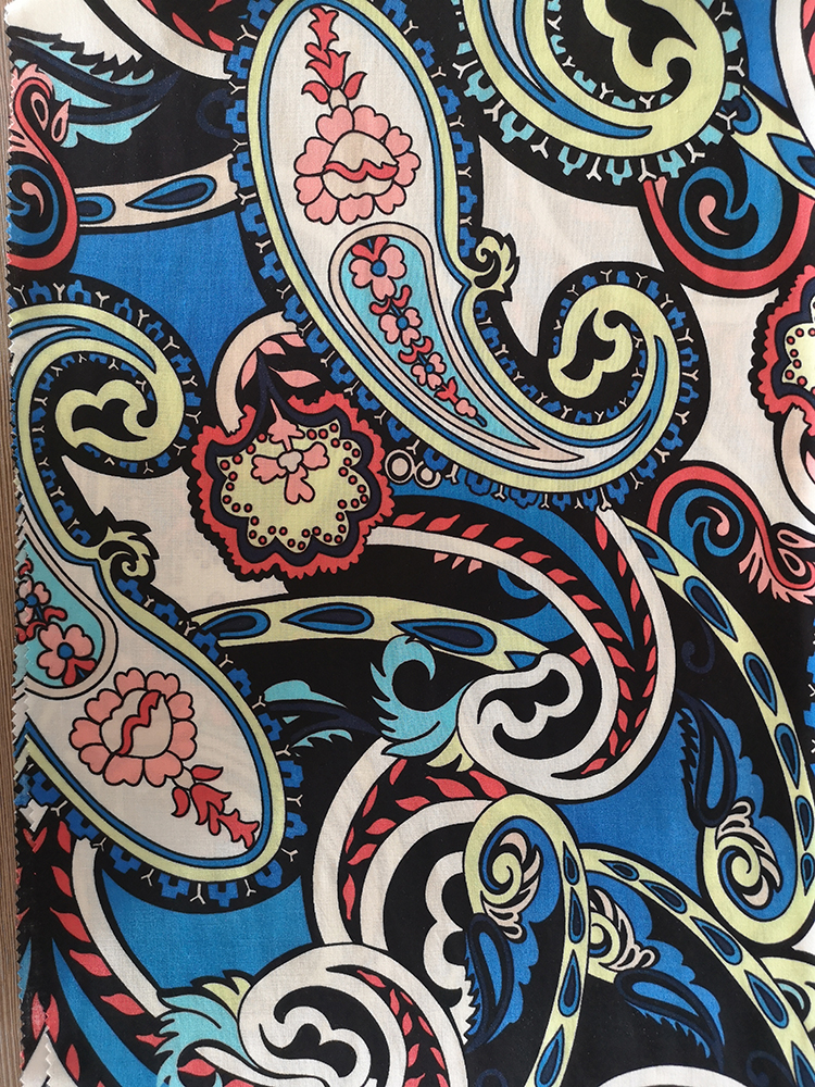 Pasiley Design Rayon Challis 32S Printing Fabric