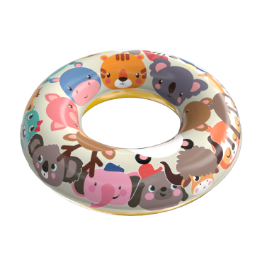 Mart Hot Sale New Design High Quality Summer 70cm Striped Swimming Rings With Handles Inflatable Swimming Rings for Adults