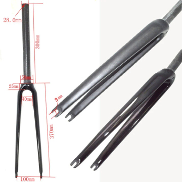 Horquilla de bicicleta de fibra de carbono UD 3K 1 "25.4 mm 1-1/8 '' 700C C Borks compatibles con el freno