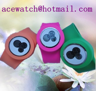 silicone watch (Mikey watches) silica gel wristwatches slap band watch