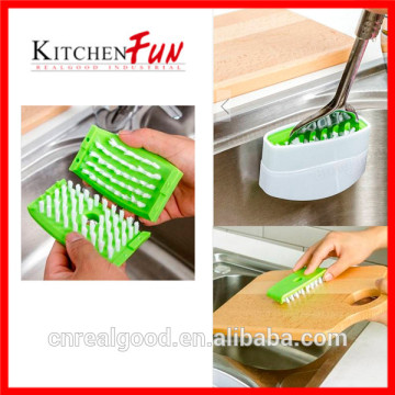 Multifunctional Sink Cutlery Cleaner Easy Dish Washing Tableware Wash Brush With Suction Cup