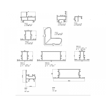 African market anodized or powdercoated aluminum profiles