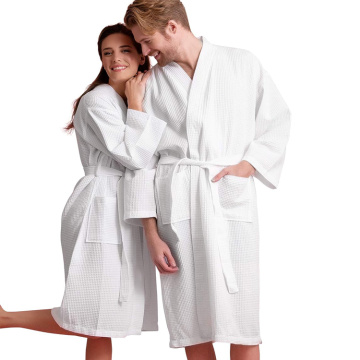 China Mr & Mrs Spa Couple Waffle Bathrobe Set Manufactory