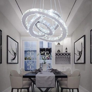 Modern LED Crystal Chandelier for Dining and Living Rooms