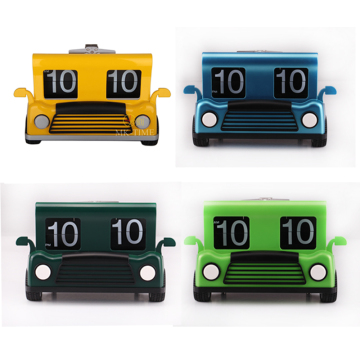 Factory Price 100% Handmade Metal truck flip desk clock designed and patent owned by Mktime
