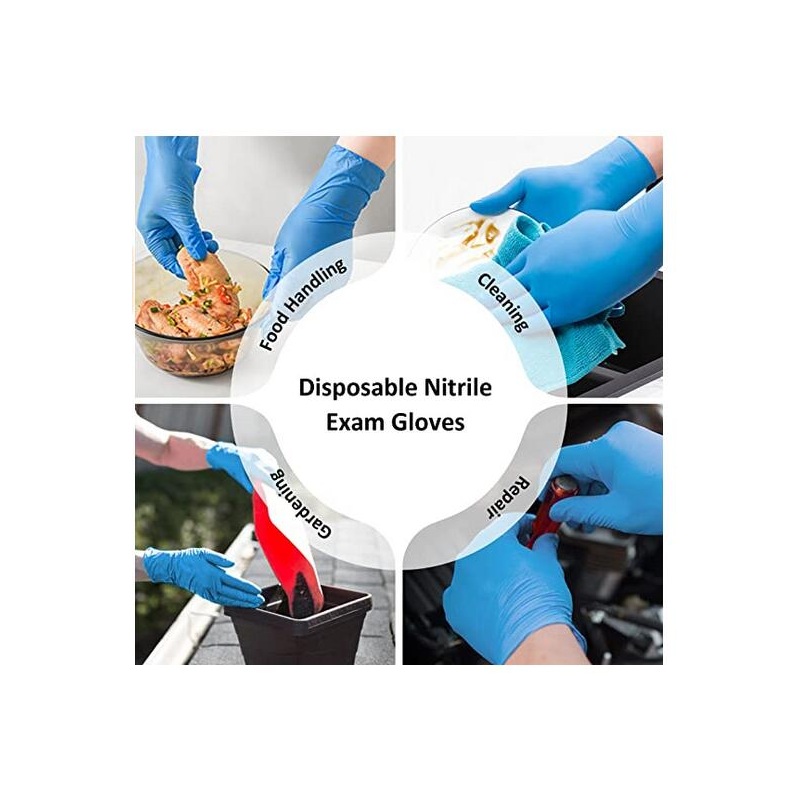 Gants de nitrile jetables gants d&#39;examen, gants en nitrile