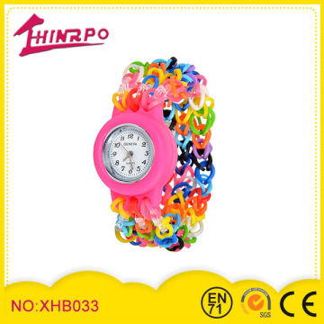 2014 new hot sale loom watch DIY silicone loom band watch kit loom watch