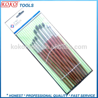 Color painting wooden handle horse hair artist art paint brush