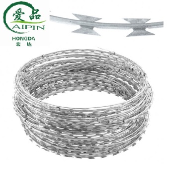 galvanized razor barbed wire