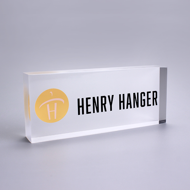 Custom Clear Acrylic Sign Block