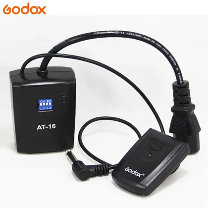 Godox AT-16 3.5mm Wireless Flash Trigger Receiver for Canon Fujifilm DSLR Cameras - Sync Speed