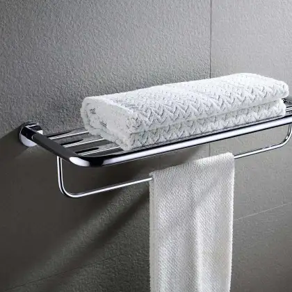 OEM ODM Fashionable Chrome Bathroom Hardware Set - Stainless Steel & Brass