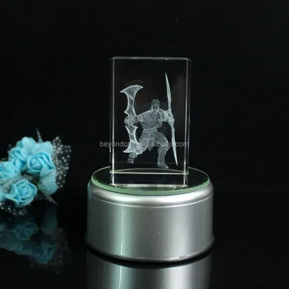 HSIC Game League of Legends 3D Engraving Crystal Cube - Game Competition Prize Souvenir