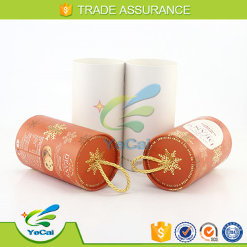 Custom printed cardboard paper tube cans for biscuit