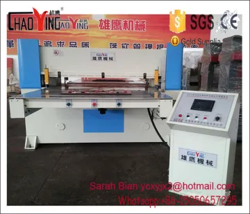 Precision four column hydraulic plastic cutting machine, CNC foam contour cutting