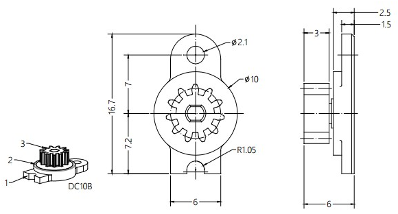 Household Appliances Plastic Small Damper