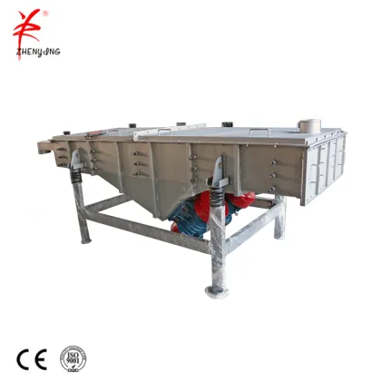 Mining linear vibrating screen for the different sizes of the grains