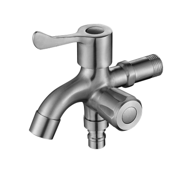 Factory Direct Stainless Steel Dual Water Faucet - One In, Two Out
