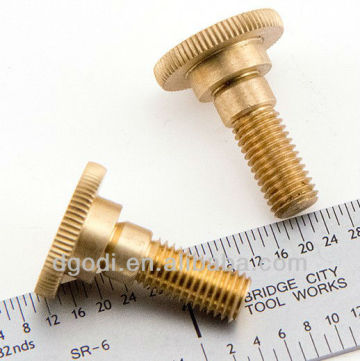 china manufactory brass threaded knurled stud