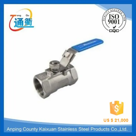 made in china casting stainless steel 1pc female ball valve