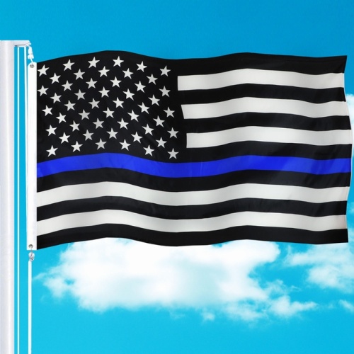 line black American USA flag