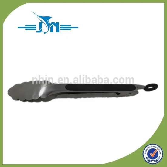2015 Heat resistant bbq food kitchen stainless steel silicone tongs