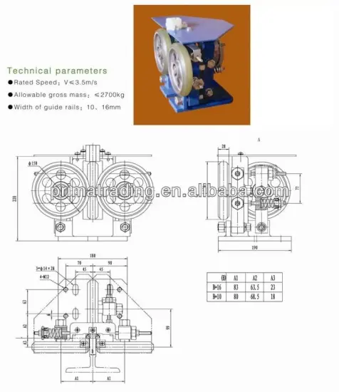 Elevator Guide shoe----GDX004 150