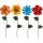 4 Pack Flower Garden Stakes Decor