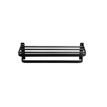 Hot Sale Matt Black Wall Mounted Multi-Towel Bar Stainless Steel Bathroom Accessories